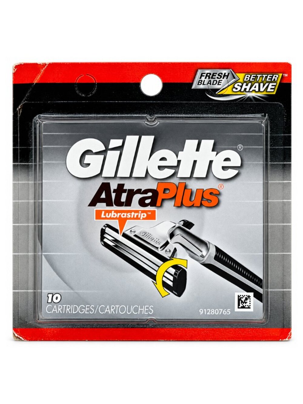 Gillette AtraPlus Razor Blade Refills 10 Ct Pivoting Twin Blades with Lubrastrip